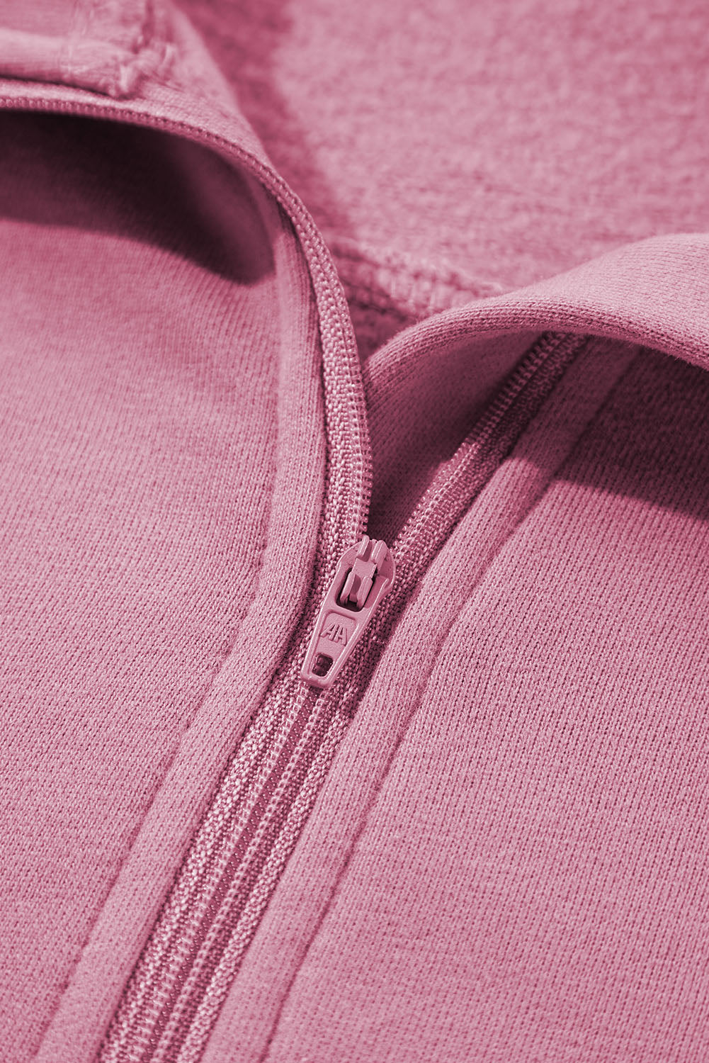 Phalaenopsis Zip Up Stand Collar Ribbed Thumbhole Sleeve Sweatshirt - The Fair Lady Shop