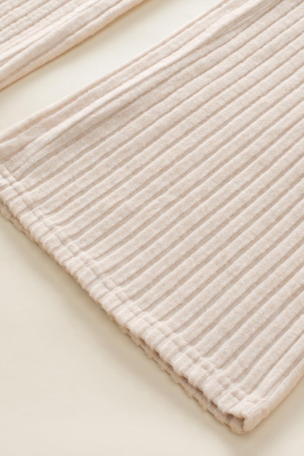 Grass Green Solid Color Ribbed Short Sleeve Wide Leg Jumpsuit - The Fair Lady Shop