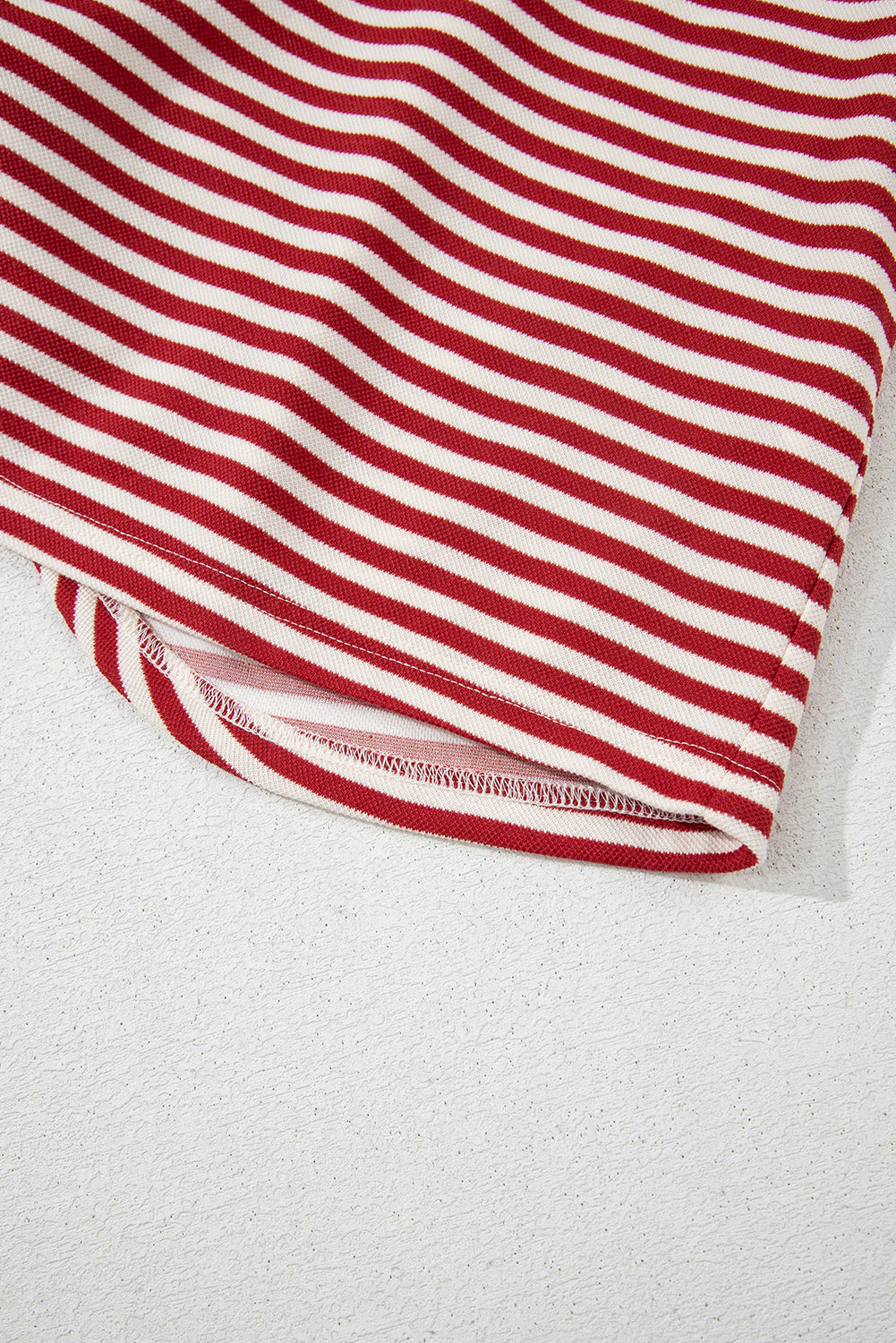 Red Striped Bowknot Backless T-Shirt - The Fair Lady Shop