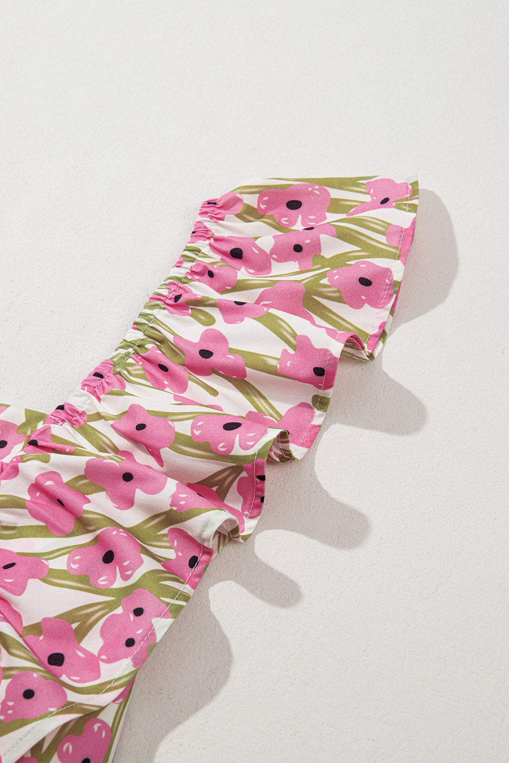 Pink Plus Size Ruffle High Waist Floral Maxi Dress - The Fair Lady Shop