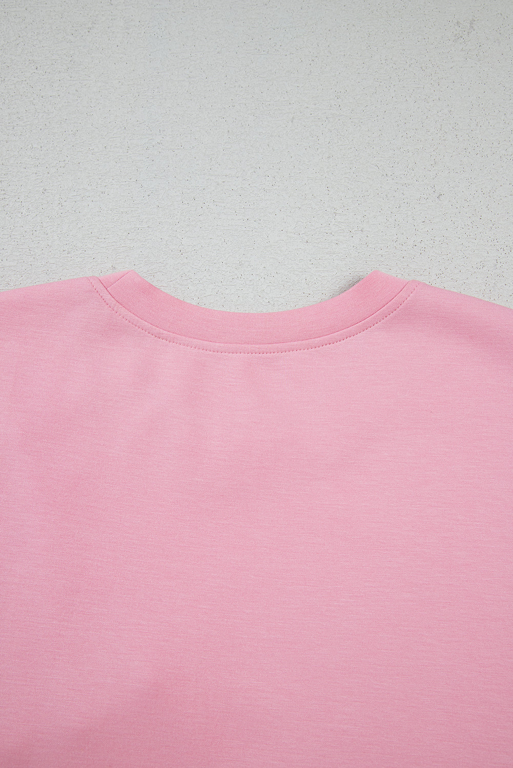 Pink Bow Applique Solid Color Sweet T-shirt - The Fair Lady Shop