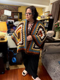 Rebeca’s Signature Earthtone Diamond Poncho | Custom Crochet Beauty - The Fair Lady Shop
