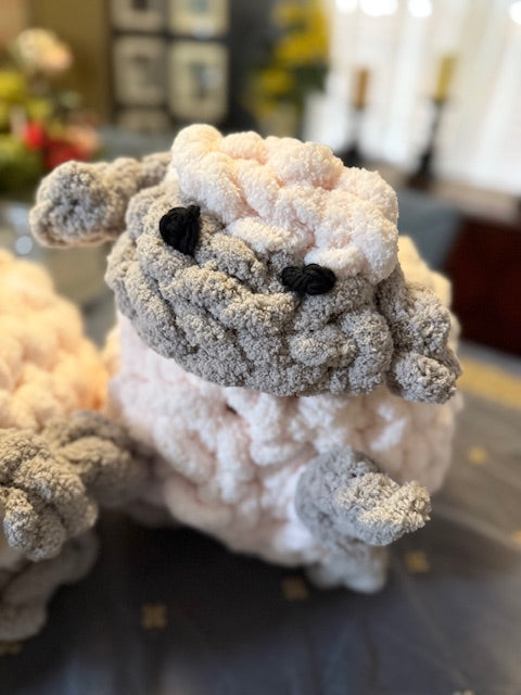 Snuggle Sheep Duo – Handcrafted Crochet Plushies by Rebeca - The Fair Lady Shop