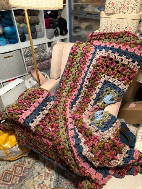 The Heritage Garden Blanket – Custom 6x6 Crochet Comfort by Rebeca - The Fair Lady Shop
