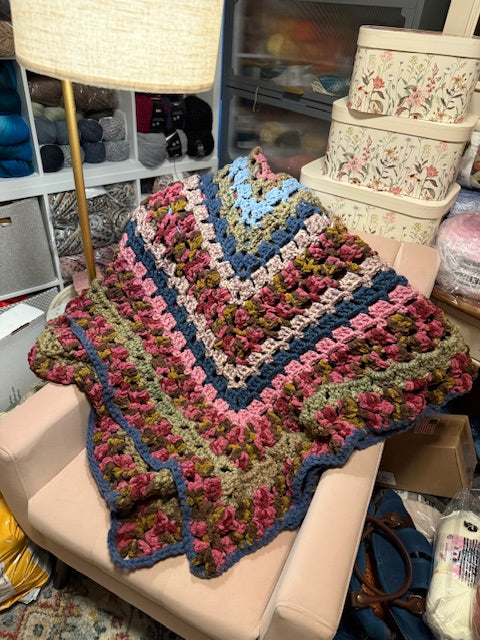 The Heritage Garden Blanket – Custom 6x6 Crochet Comfort by Rebeca - The Fair Lady Shop