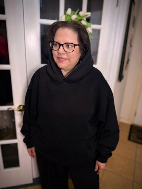 Luxury Italian Heavyweight Hoodie – 600GSM French Terry – Boxy Fit Streetwear Black