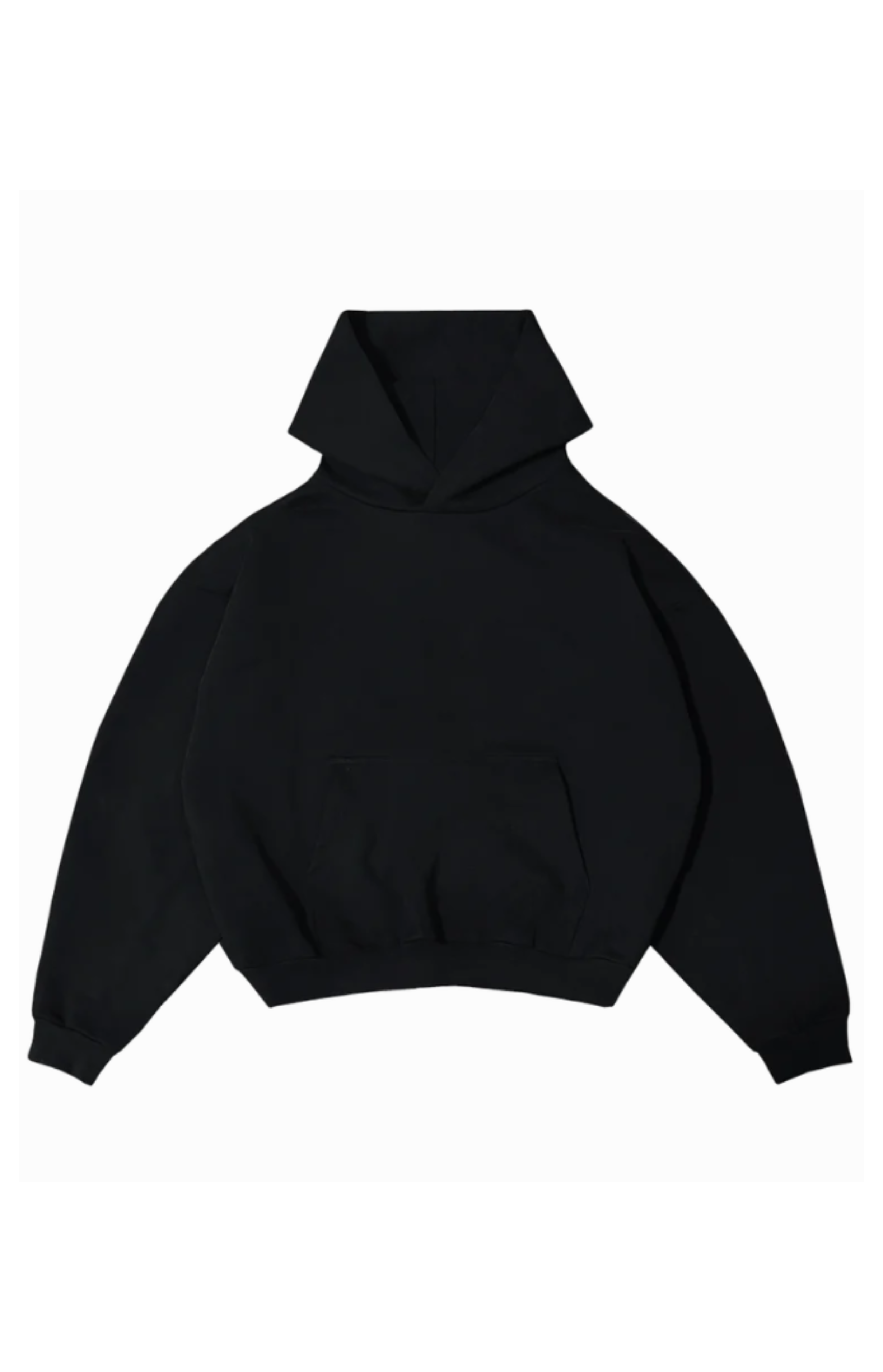 Luxury Italian Heavyweight Hoodie – 600GSM French Terry – Boxy Fit Streetwear Black