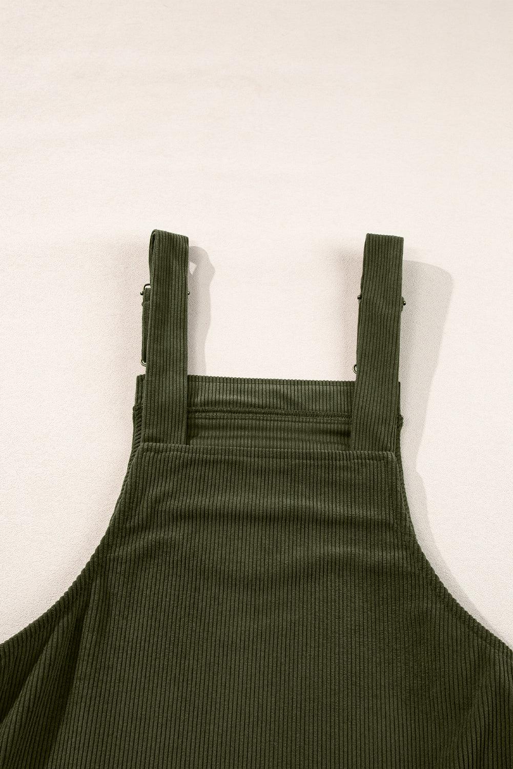 Cinnamon Corduroy Front Pockets Overall Dress - The Fair Lady Shop