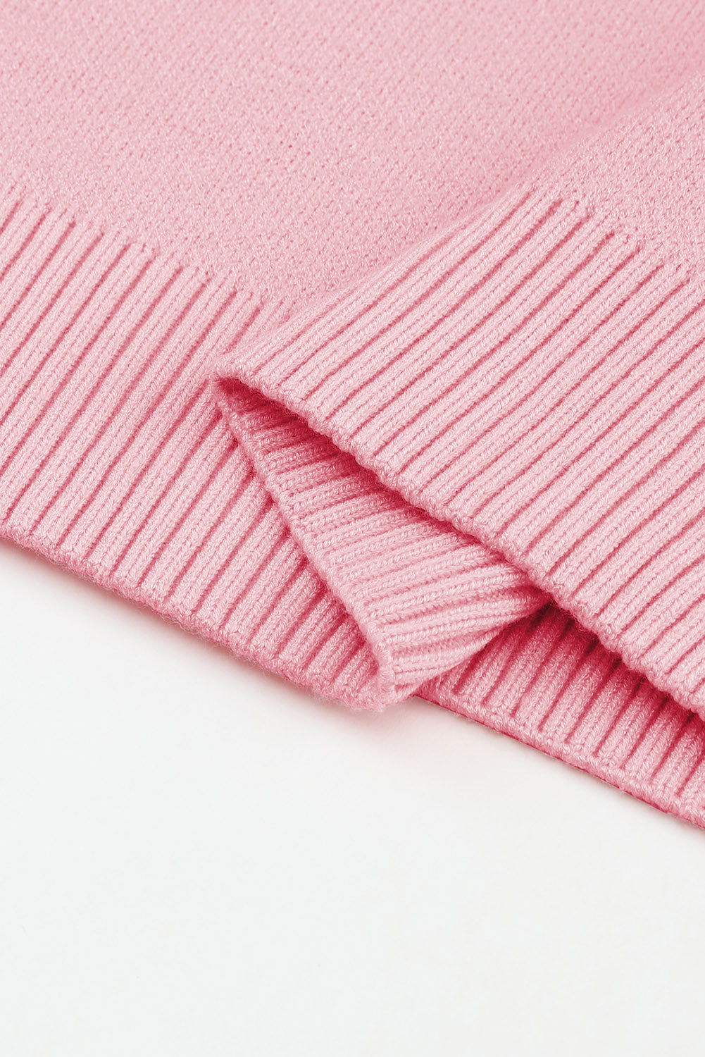 Pink 60s Floral Pattern Drop Shoulder Pullover Knit Sweater - The Fair Lady Shop