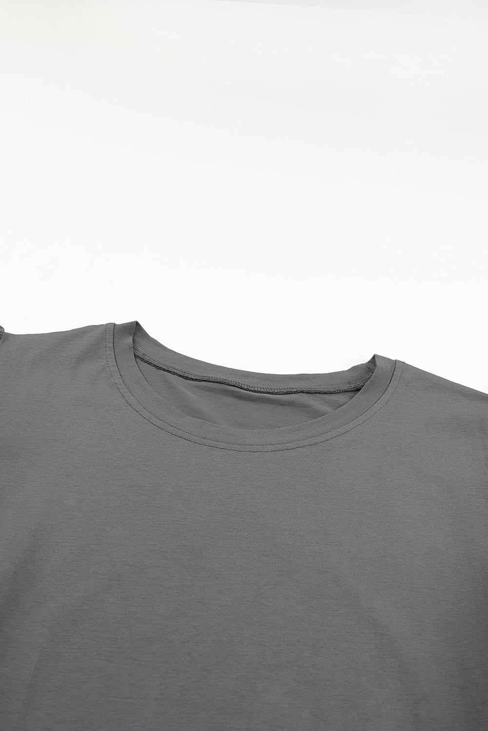 Gray Plus Size Flutter Sleeve Top - The Fair Lady Shop
