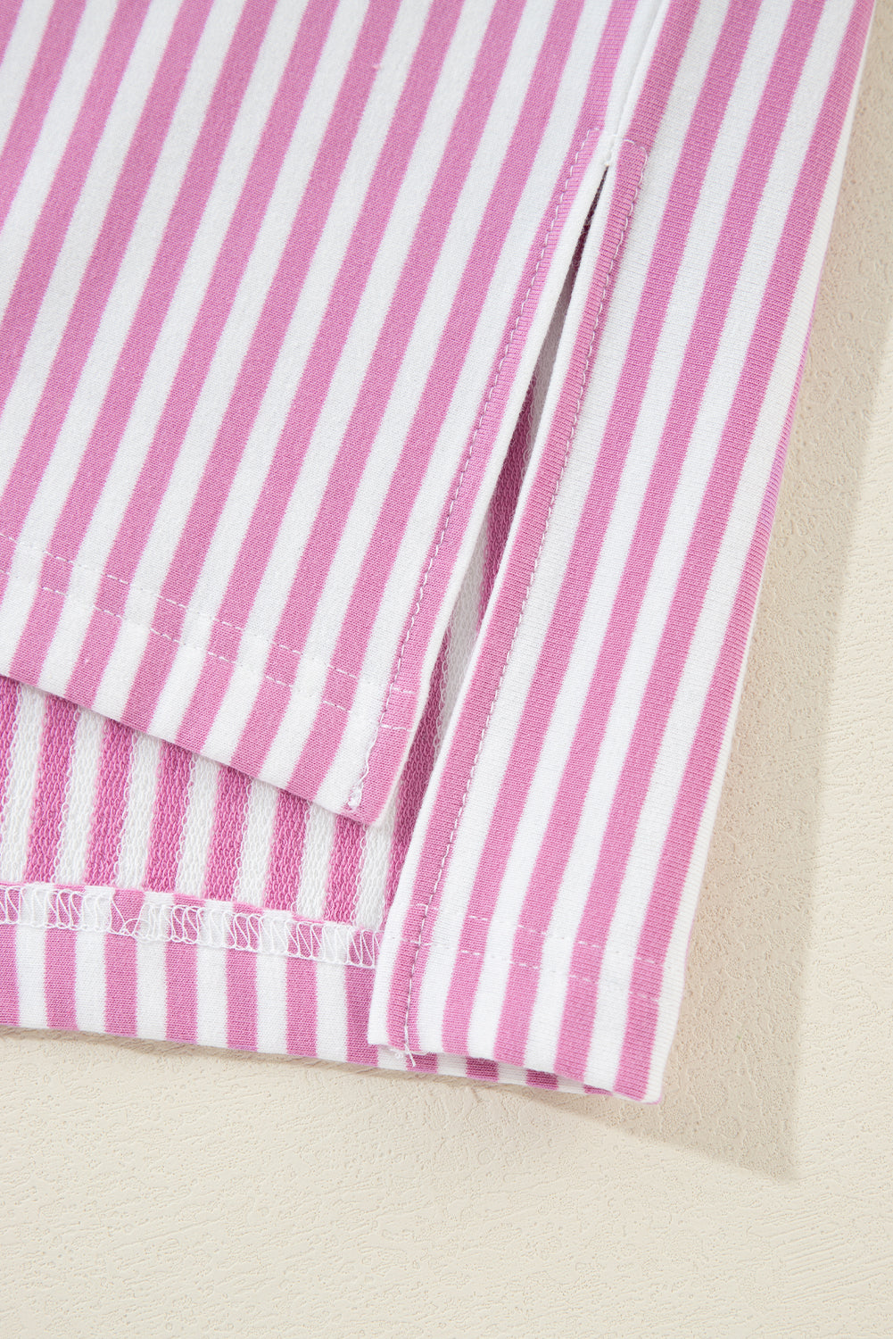 Phalaenopsis Striped Patchwork Oversized Tee - The Fair Lady Shop