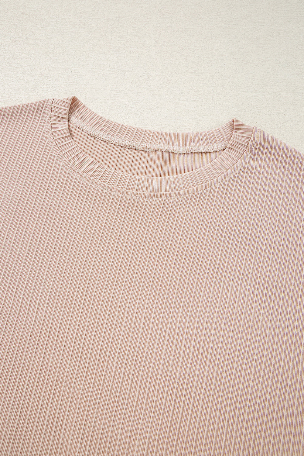 Jet Stream Textured Side Slits Short Sleeve Top - The Fair Lady Shop
