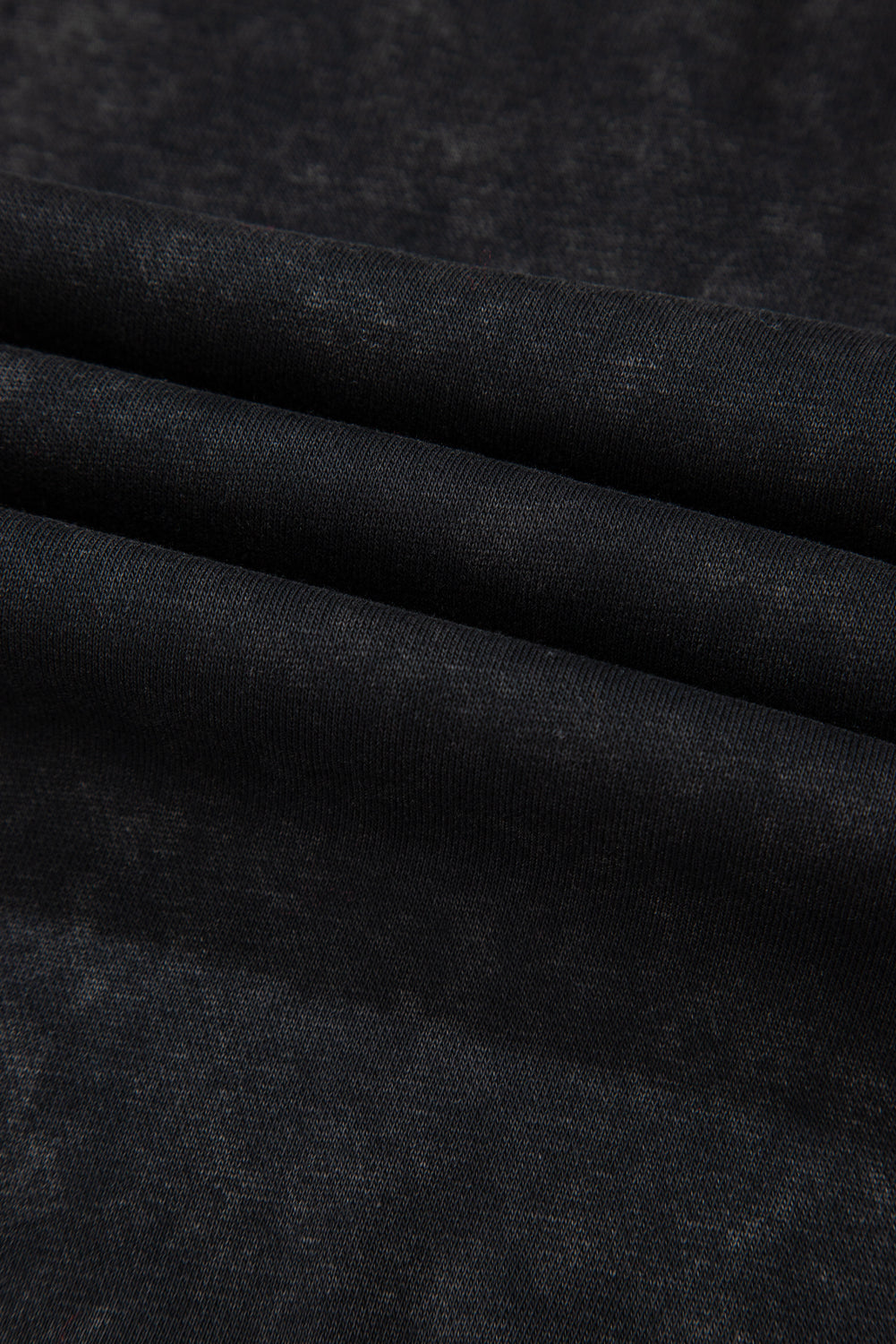 Black Solid Waffle Knit Patchwork Raglan Sleeve Sweatshirt - The Fair Lady Shop