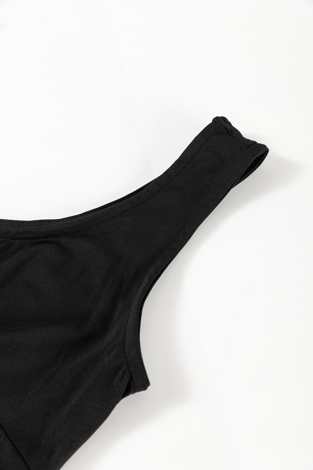 Black Sleeveless Scoop Neck Flared Split Midi Dress - The Fair Lady Shop