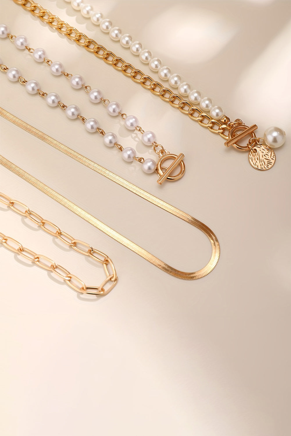 Gold Pearl Fashion Layered Necklace - The Fair Lady Shop