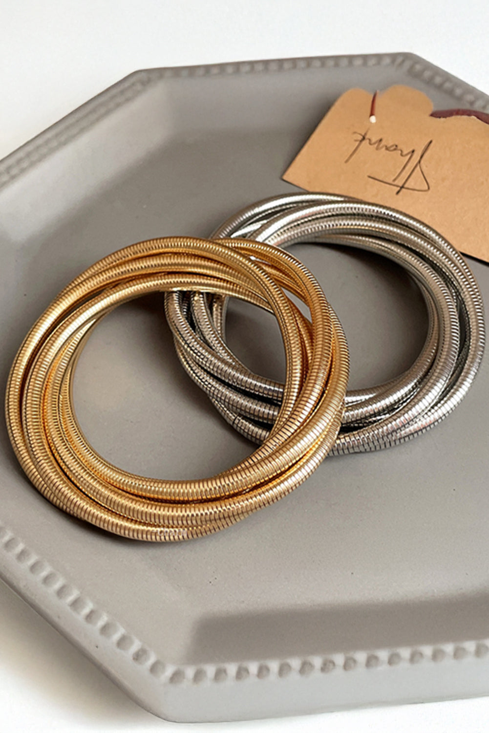 Gold Twisted Layered Stretch Bracelet - The Fair Lady Shop