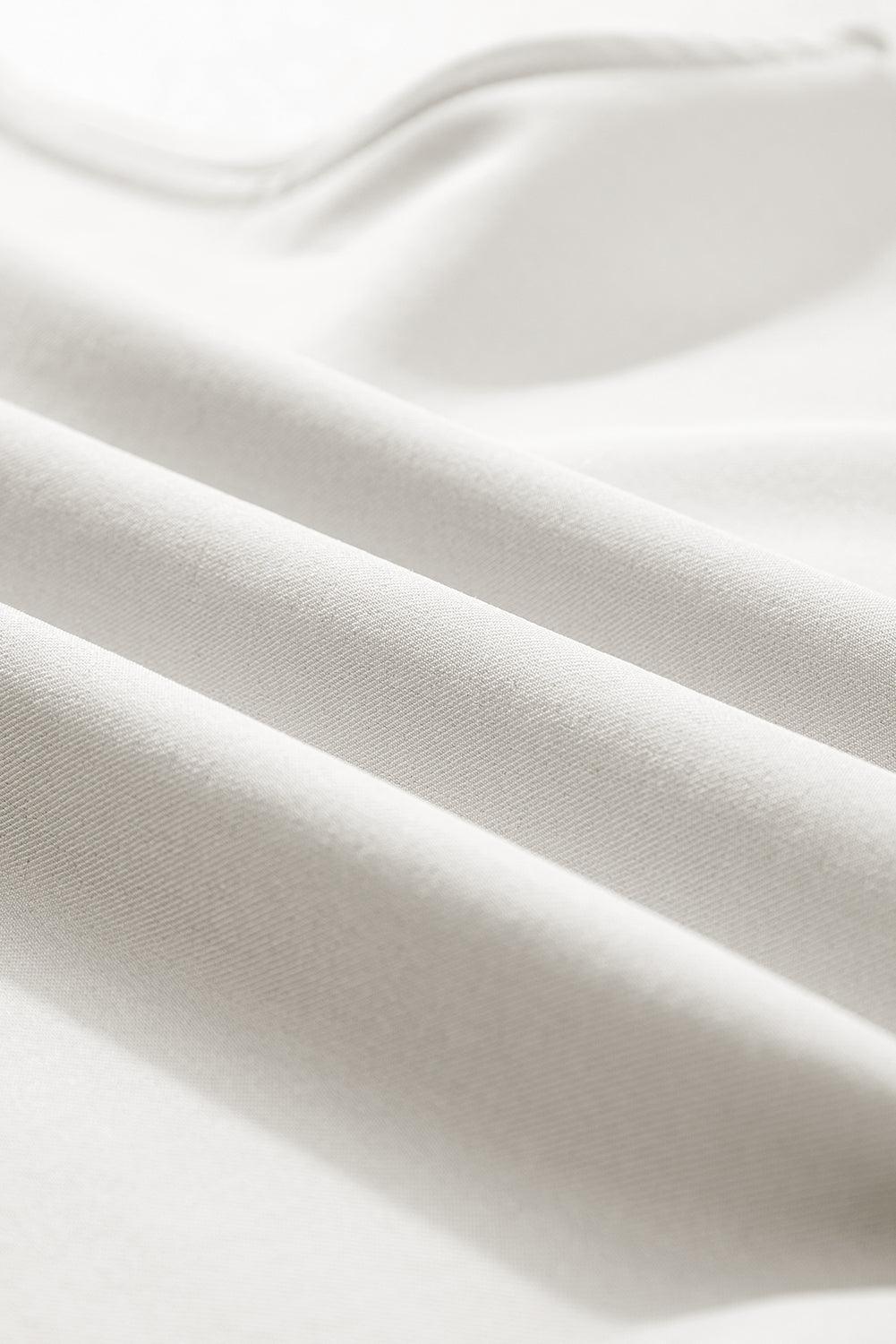 White Ricrac Applique Sleeveless Top and Pocketed Shorts Set - The Fair Lady Shop