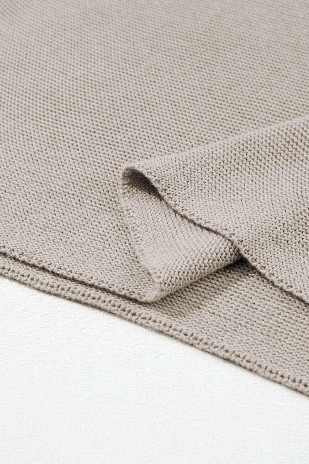Apricot Mock Neck Short Batwing Sleeve Sweater - The Fair Lady Shop