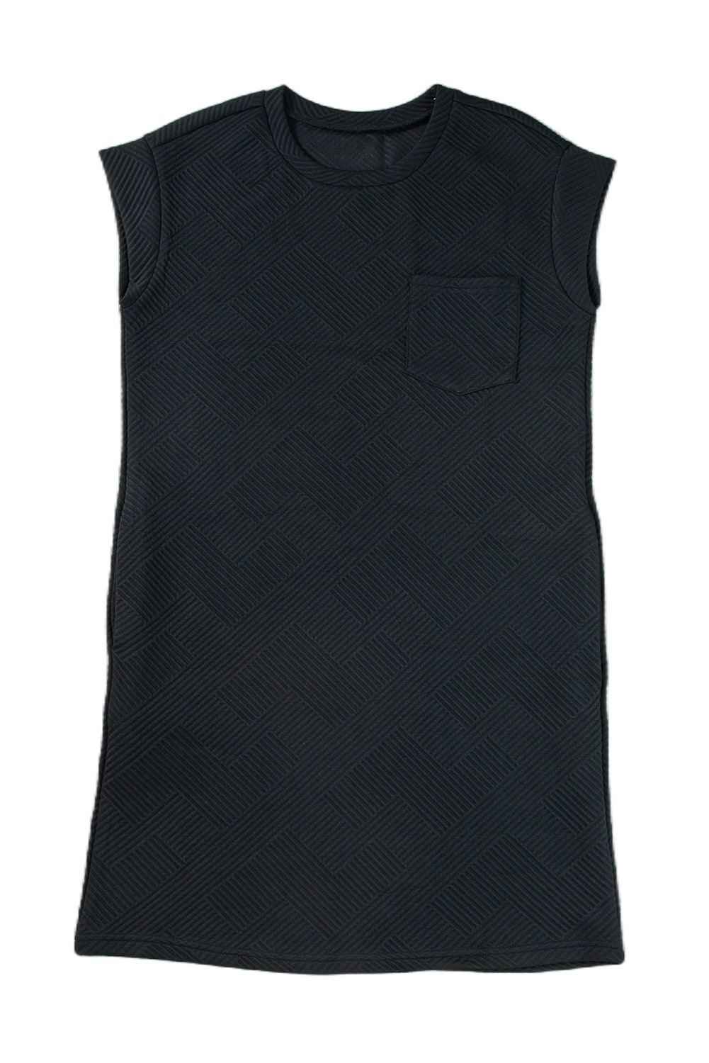 Sachet Pink Plain Textured Pocketed Mini Dress - The Fair Lady Shop