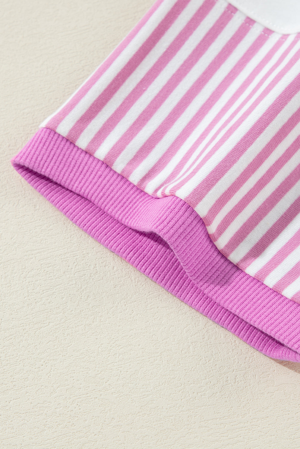 Phalaenopsis Striped Patchwork Oversized Tee - The Fair Lady Shop