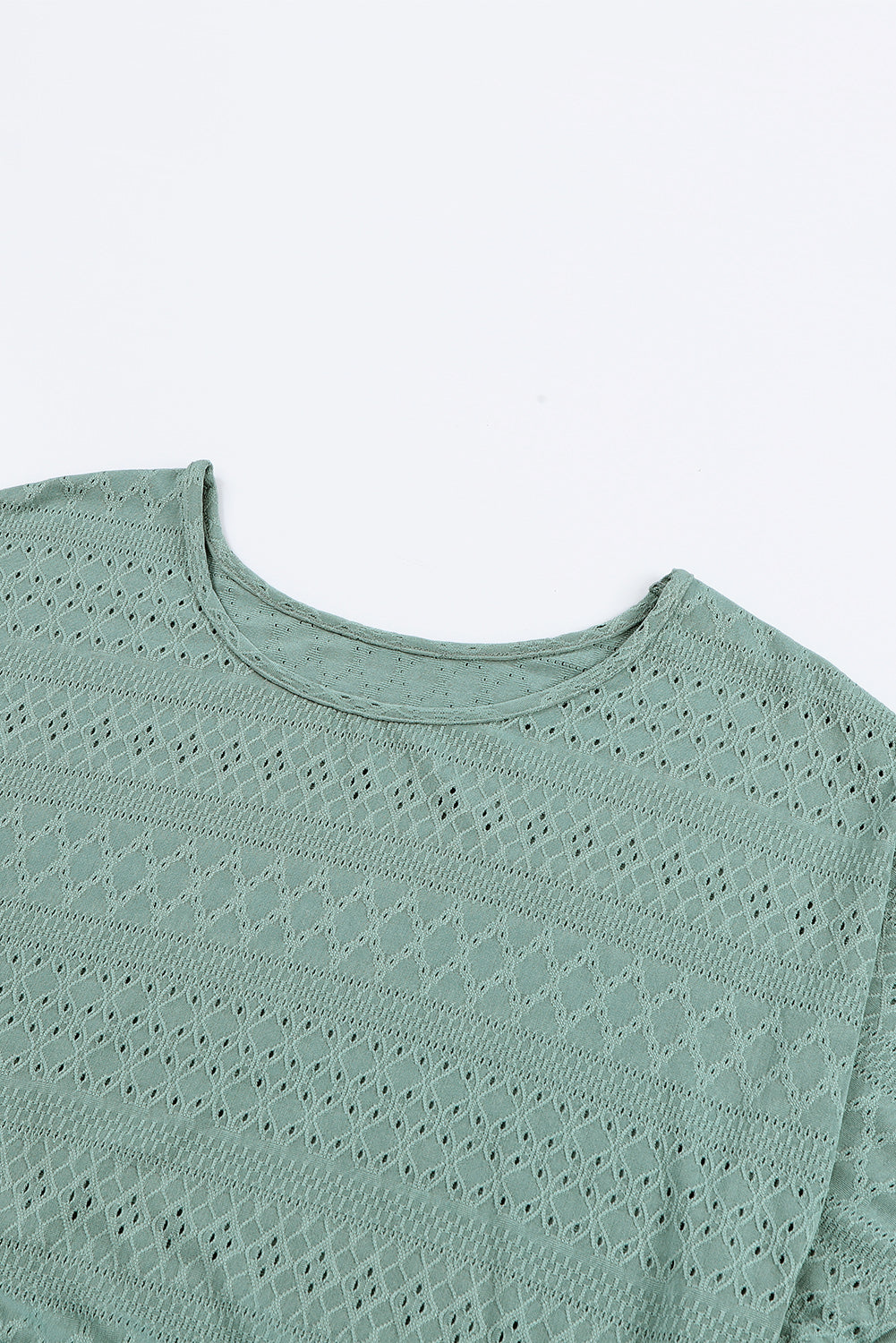 Green Plain Cut Out Plus Size Babydoll Blouse - The Fair Lady Shop