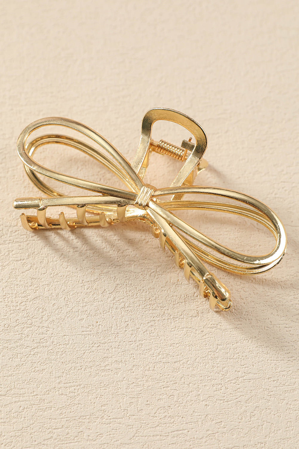 Gold Casual Bowknot Shape Metal Claw Clip - The Fair Lady Shop