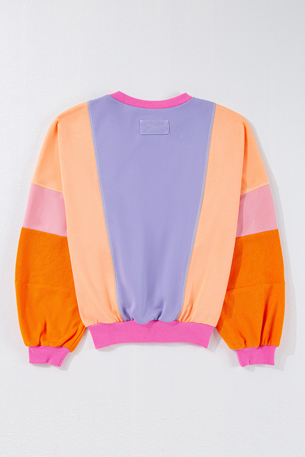 Orchid Petal Colorblock Patchwork Drop Shoulder Top - The Fair Lady Shop