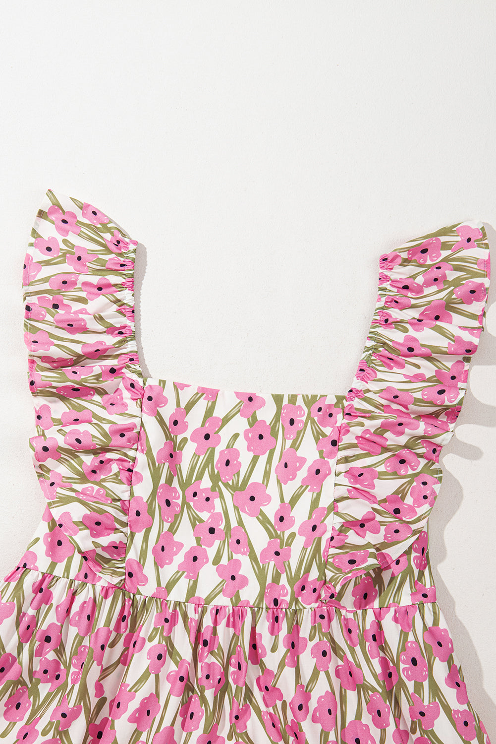 Pink Plus Size Ruffle High Waist Floral Maxi Dress - The Fair Lady Shop