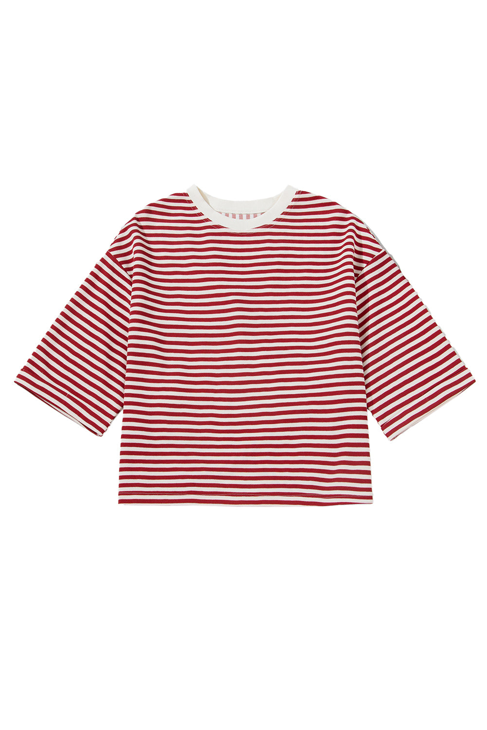 Red Striped Bowknot Backless T-Shirt - The Fair Lady Shop
