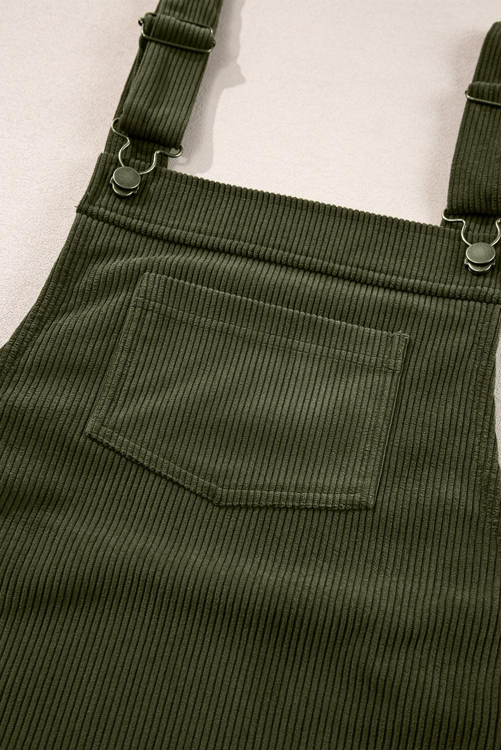 Cinnamon Corduroy Front Pockets Overall Dress - The Fair Lady Shop