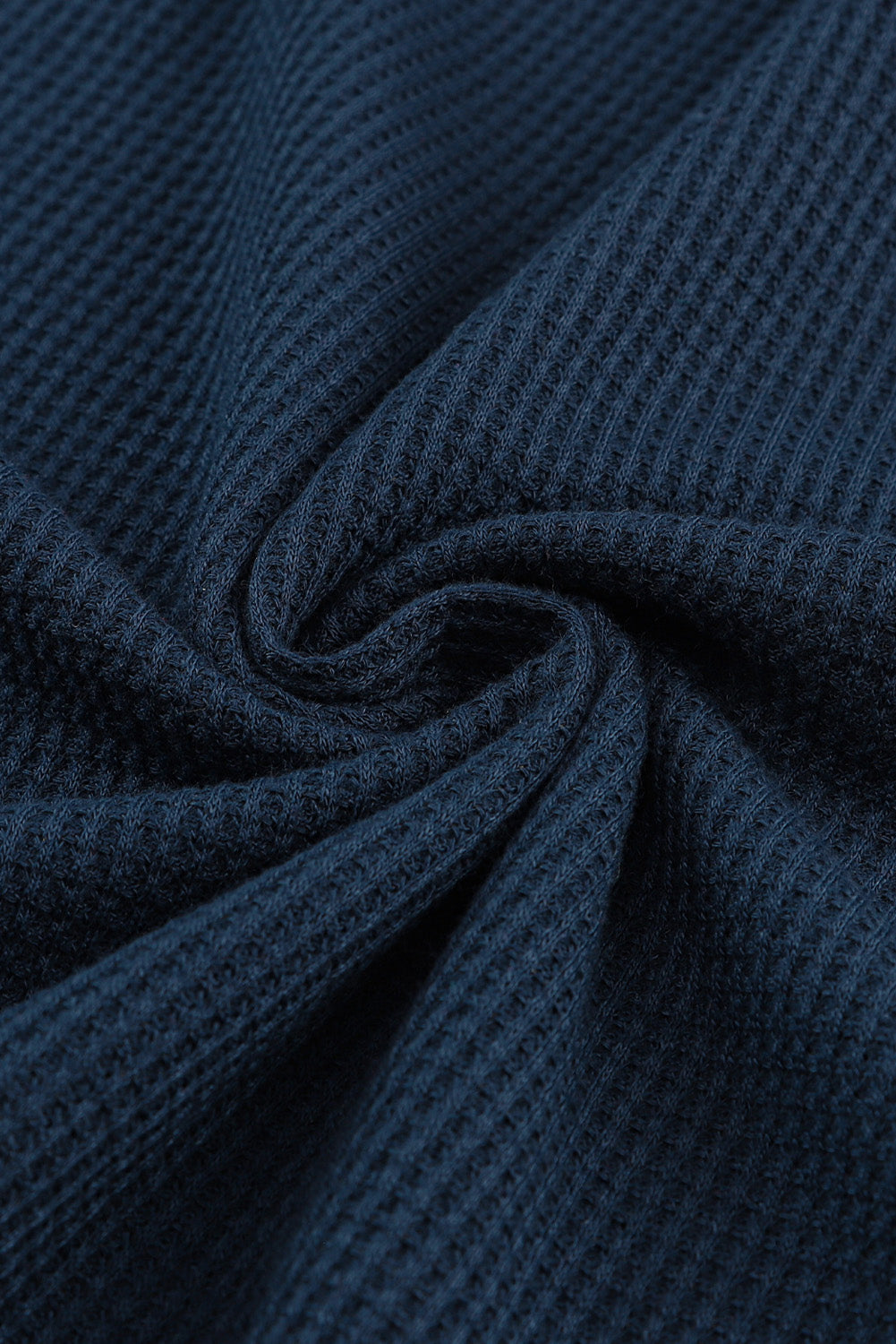 Blue Exposed Seam Textured Pullover Long Sleeve Top - The Fair Lady Shop