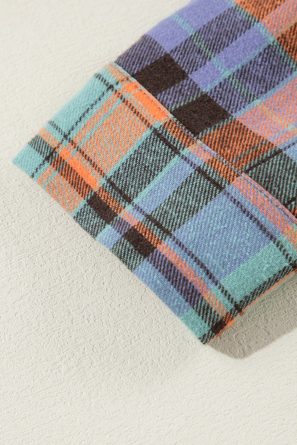 Orange Plaid Print Pocket Loose Shirt - The Fair Lady Shop