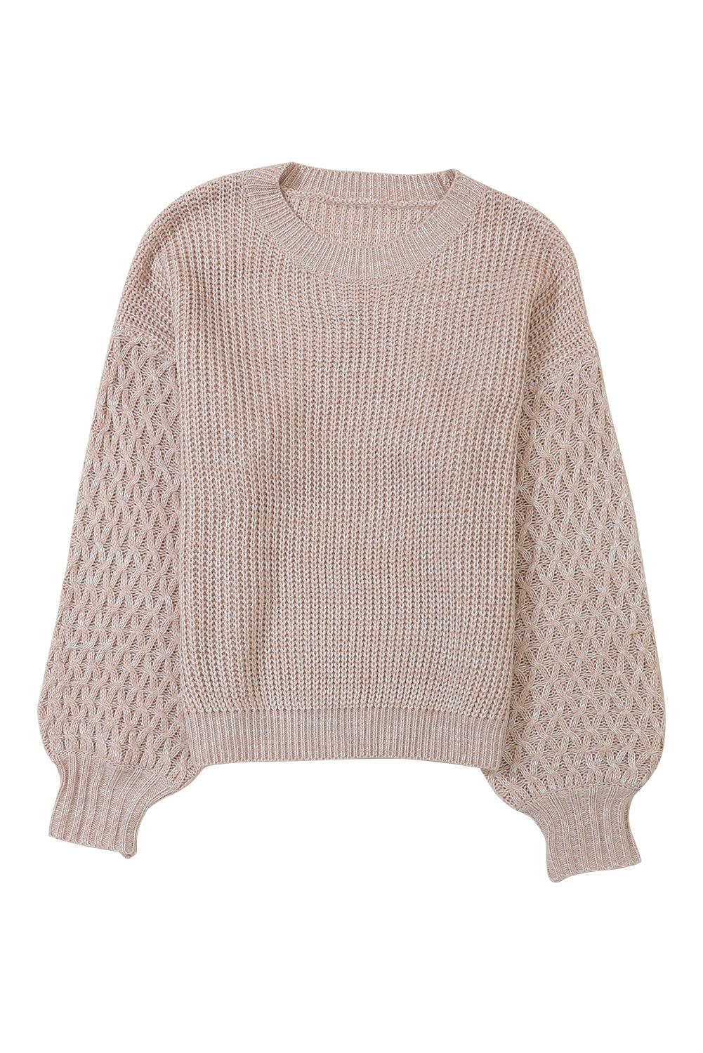 Verdant Chunky Knit Sleeve Drop Shoulder Sweater - The Fair Lady Shop