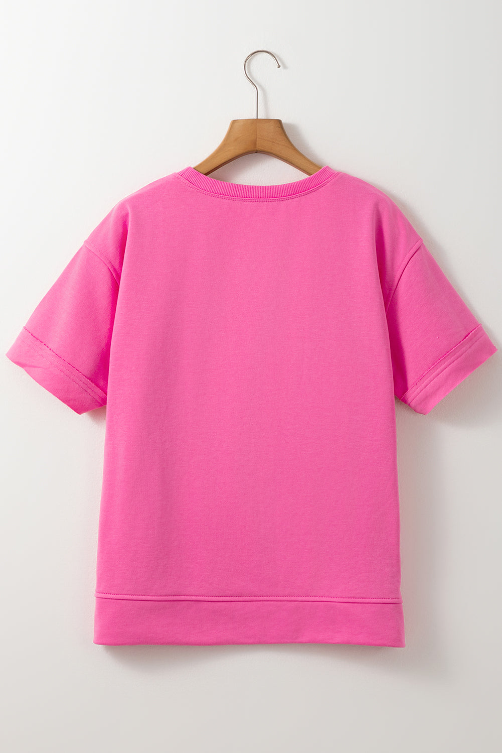 Sachet Pink 60s Flower Applique Slits T-Shirt - The Fair Lady Shop