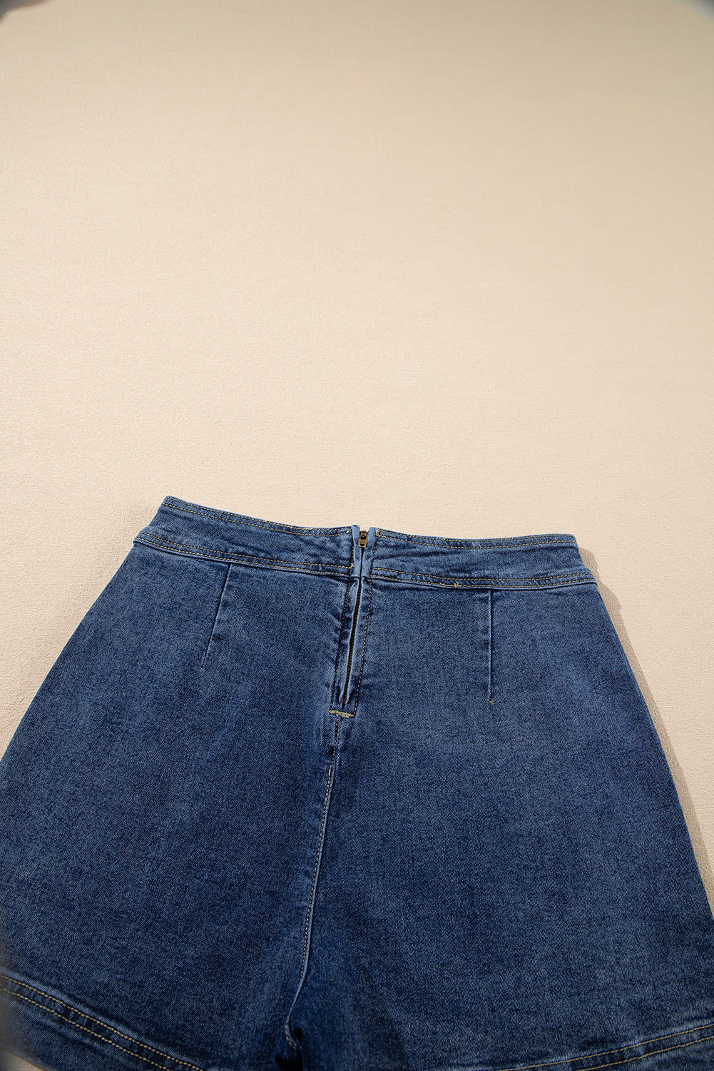 Ashleigh Blue Faux Wrapped Mini Denim Skort - The Fair Lady Shop