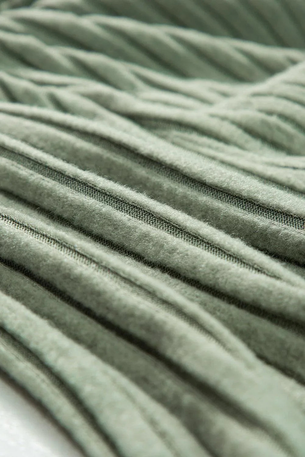 Grass Green Solid Color Ribbed Short Sleeve Wide Leg Jumpsuit - The Fair Lady Shop