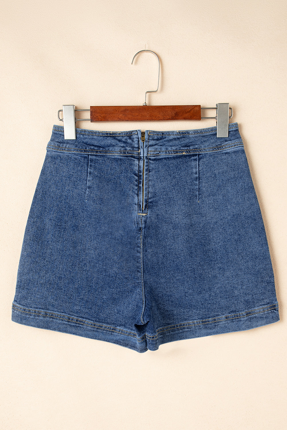 Ashleigh Blue Faux Wrapped Mini Denim Skort - The Fair Lady Shop