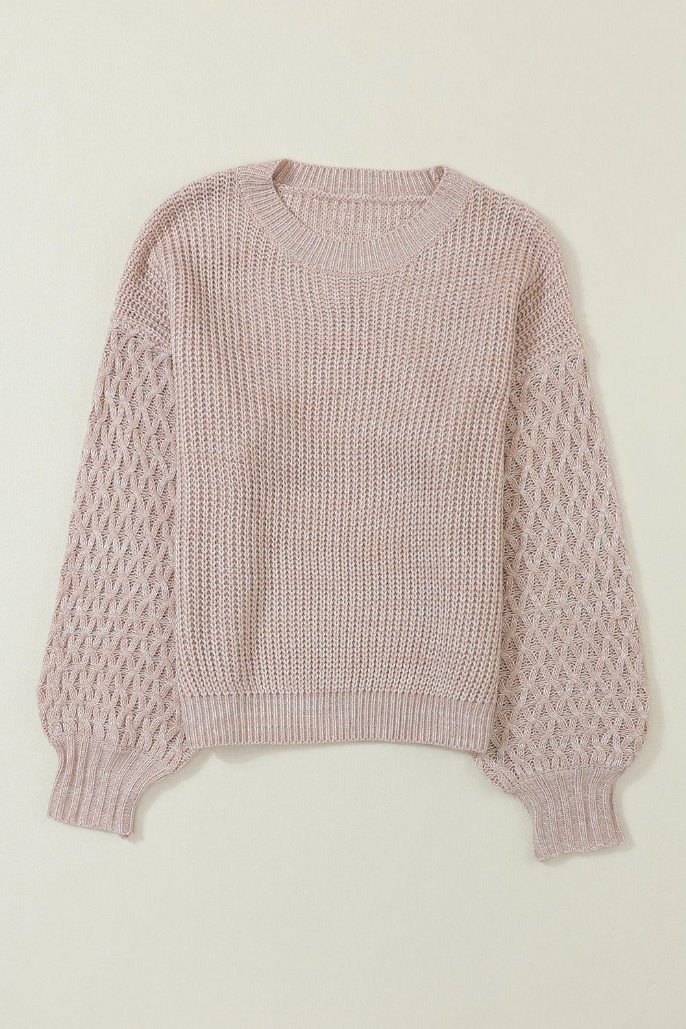 Verdant Chunky Knit Sleeve Drop Shoulder Sweater - The Fair Lady Shop