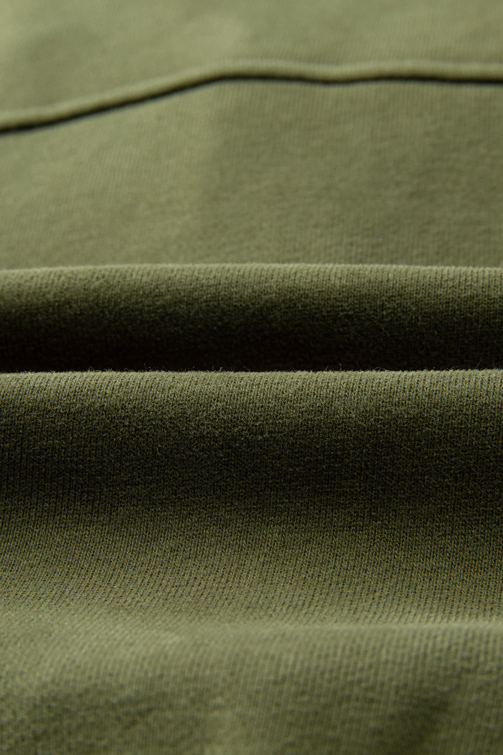 Green Zip Up Stand Collar Ribbed Thumbhole Sleeve Sweatshirt - The Fair Lady Shop