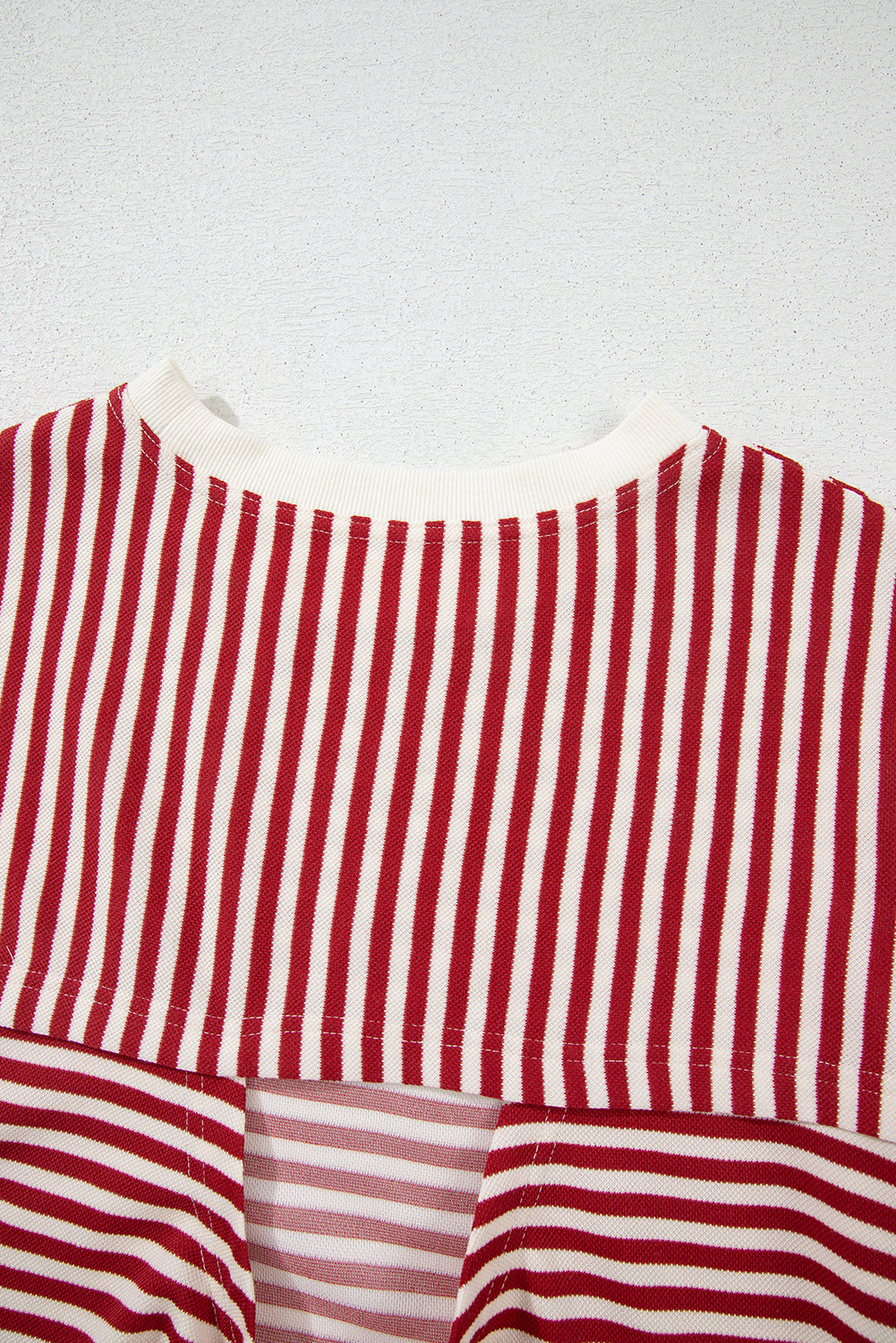 Red Striped Bowknot Backless T-Shirt - The Fair Lady Shop